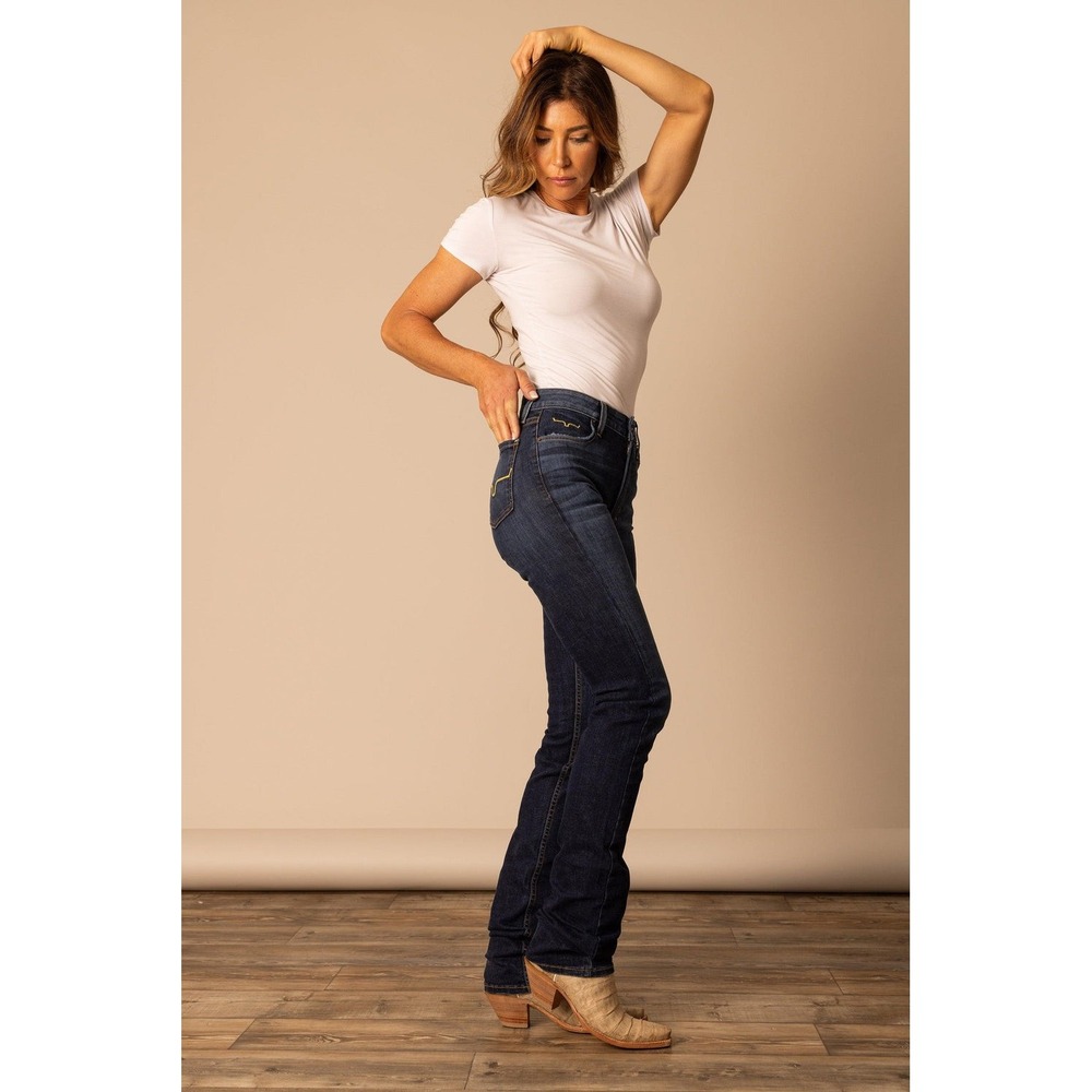 Kimes Ranch Sarah High Rise Straight Leg Western Jeans Dark Wash 2/30 NWT